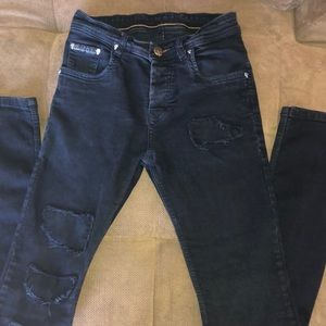 Cerruti Philip Plein Black stretch skinny jeans